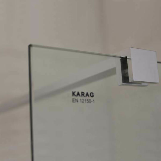 Karag Free 1 Разделител на верандата Душ 70x185см Serigrafato Chrome