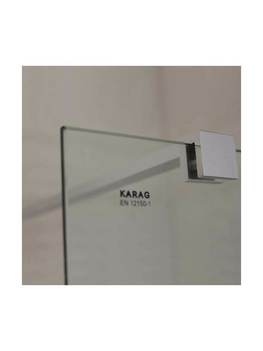 Karag Free 1 Divider de verandă Duș 80x185cm Serigrafato Chrome