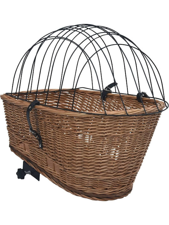 vidaXL 170903 Bicycle Basket Rear with Cover Brown