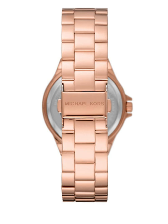 Michael Kors Lennox Women's Watch with Pink Gold Metal Bracelet