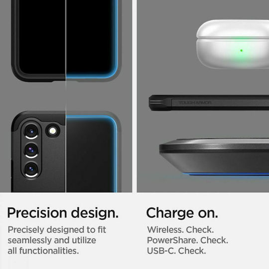 Spigen Tough Armor Back Cover Plastic Black (Galaxy S22)