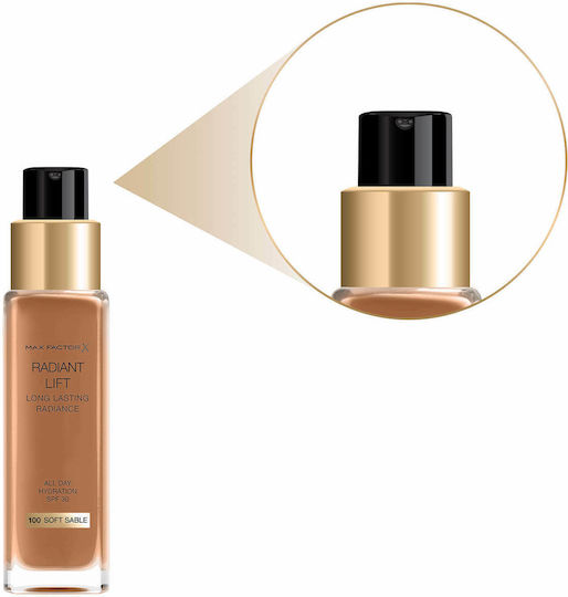 Max Factor Radiant Lift Mov/alb SPF30 100 Soft Sable 30ml