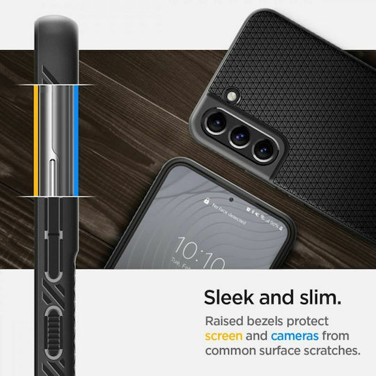 Spigen Liquid Air Back Cover Silicone Matte Black (Galaxy S22+)
