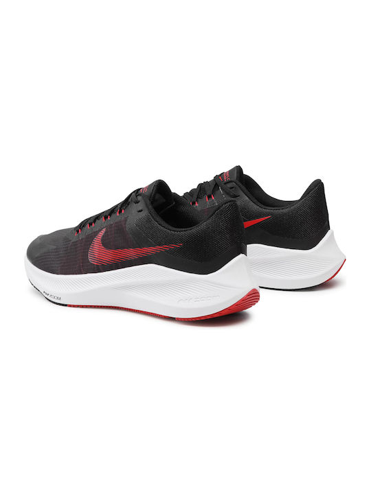 Winflo 8 Sport Shoes Running Black / University Red / Light Smoke Grey / White