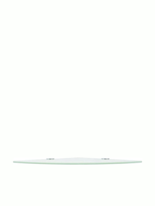 vidaXL Ecke An der Wand montiert Badezimmerregal Glas mit 2 Regalböden 35x35x0.8cm Weiß Weiß