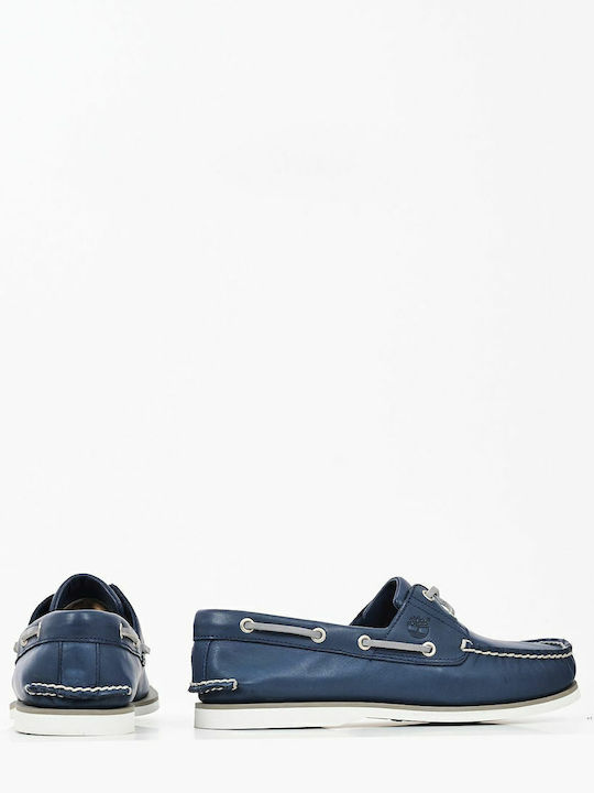 Δερμάτινα Ανδρικά Boat Shoes σε Μπλε Χρώμα