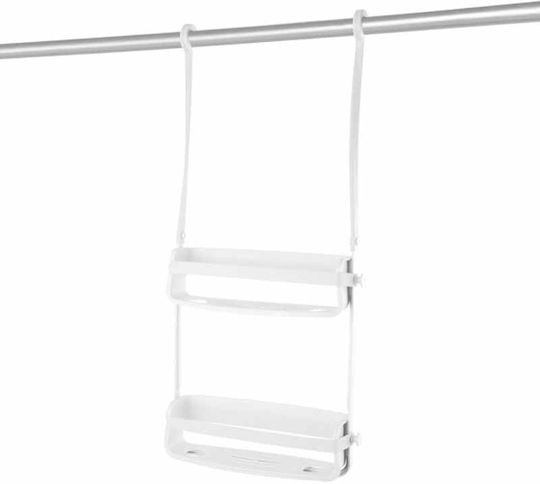 Umbra Wall Mounted Bathroom Shelf Plastic with 2 Shelves 31.8x9.5x64.8cm White