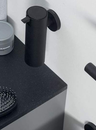TIGER Επιτοίχιο Dispenser από Ανοξείδωτο Ατσάλι Black Matt 125ml