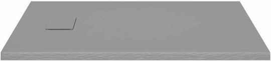 vidaXL Rectangulară Acrilic Duș 100x80cm Gri