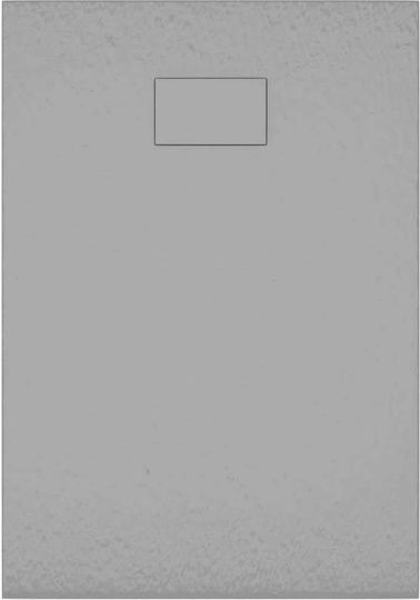 vidaXL Rectangular Acrylic Shower Gray 100x70x2.6cm