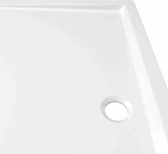vidaXL Rectangular Acrylic Shower White 80x90x4cm