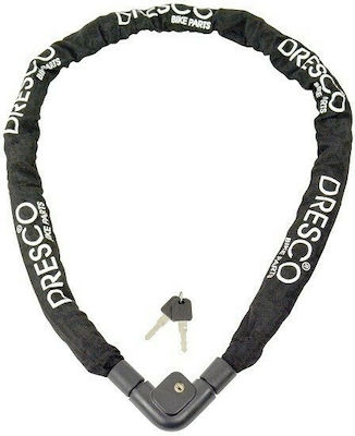 Dresco 150cm Motorcycle Anti-Theft Chain with Lock in Black