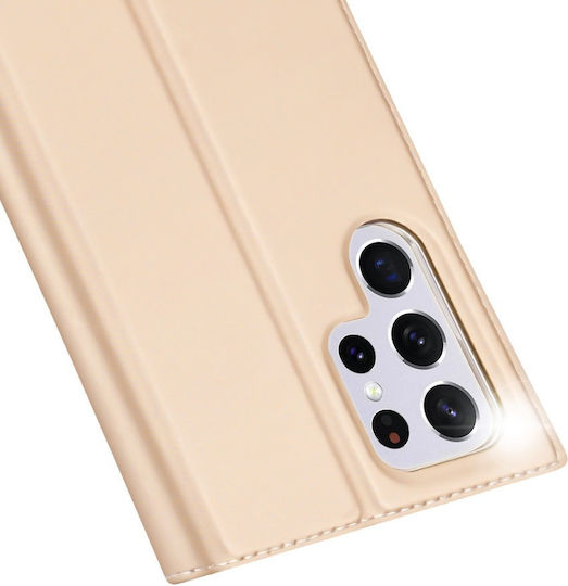 Dux Ducis Skin Pro Book Synthetic Leather Gold (Galaxy S22 Ultra)