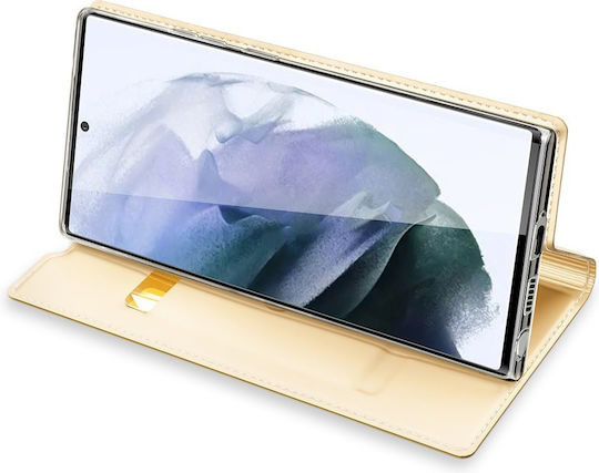 Dux Ducis Skin Pro Book Synthetic Leather Gold (Galaxy S22 Ultra)