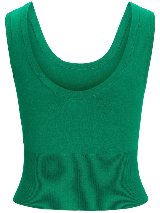 Αμάνικο Crop Top Πράσινο