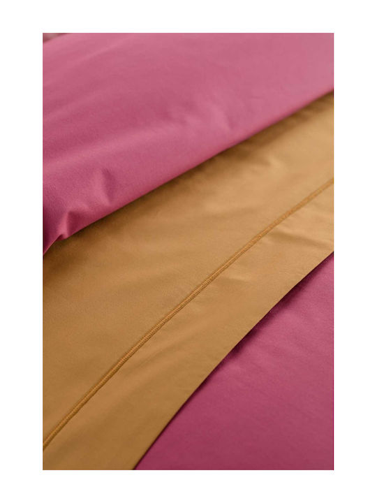 Vesta Home Sheet King Size with Elastic 180x200+30cm. Synthesis 512 Mustard