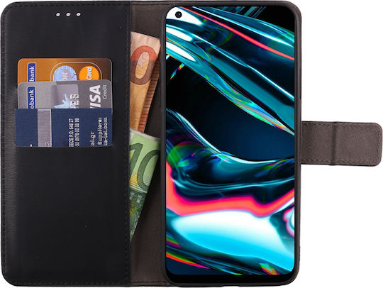 Volte-Tel Allure Magnet Brieftasche Synthetisches Leder Schwarz (Realme 7 Pro)