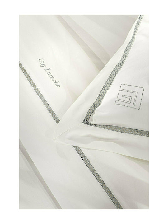 Guy Laroche Sheet Sets King Size 270x280cm. Blend Silver Ivory 4pcs