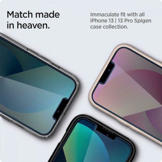Spigen GLAS.tR EZ Fit Privacy Full Face Tempered Glass 2τμχ (iPhone 17e / 16e / 14 / 13 / 13 Pro)