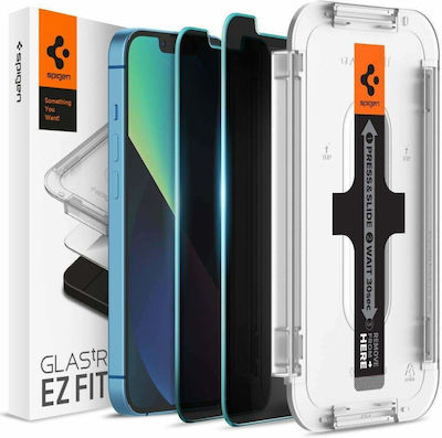 Spigen EZ Fit GLAS.tR Slim Confidențialitate Sticlă călită pe toată fața 2buc (iPhone 13 / 13 Pro) AGL03388