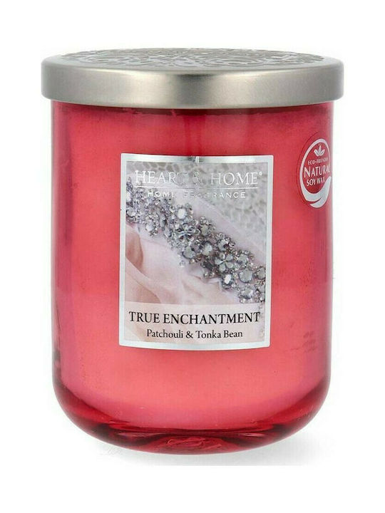 Heart & Home Scented Soy Candle Jar with Scent True Charm Pink 340gr 1pcs