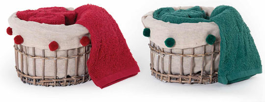 Nef-Nef Homeware Комплект Кърпи за Баня 5бр Please Chrs Червени Тегло 450гр/кв.м