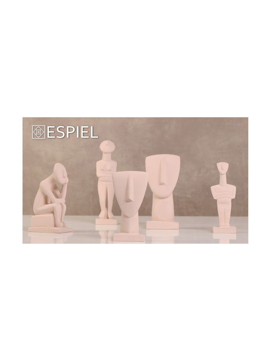 Espiel Decorative Statuette made of Plaster in Beige 21cm 1pcs