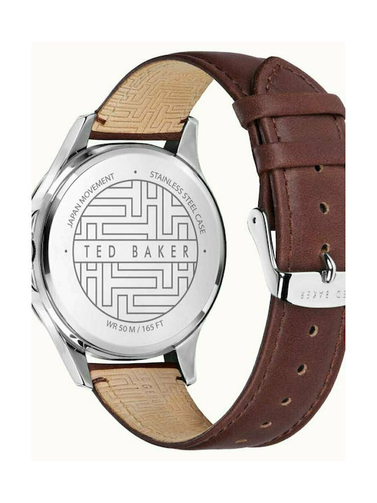 Ted Baker Northan Watch Battery with Brown Leather Strap