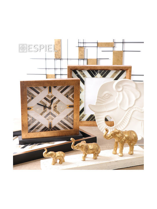 Espiel Decorative Elephant made of Metal in Xρυσός 36x13x9cm 1pcs