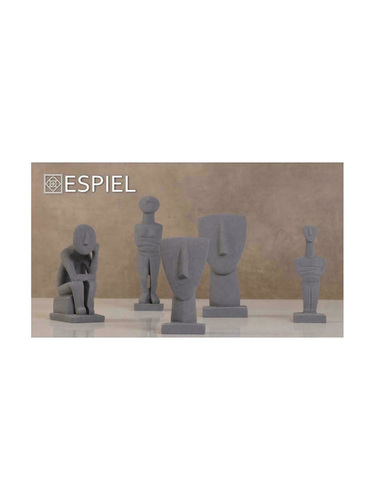 Espiel Decorativ Statuetă din Ghips în Gri 15cm 1buc