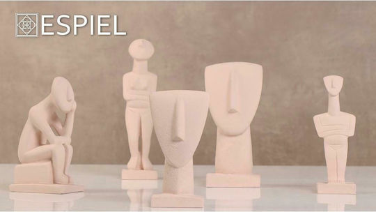 Espiel Διακοσμητικό Αγαλματίδιο από Γύψο σε Μπεζ 22cm