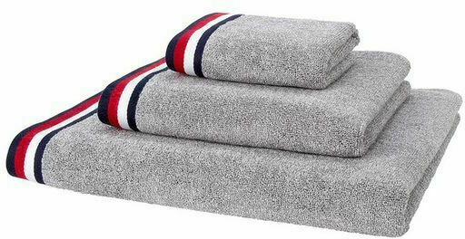 Tommy Hilfiger Bath Towel Teddy 70x140cm Grey Weight 500gr/m²