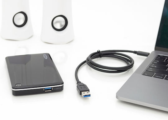 Digitus USB 3.1 Cable USB-C Male - USB-A PD Black 1m