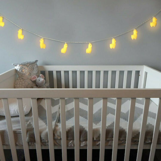 Navaris Led Garland Plastic Kids Wall Light Alpaca Fairy Cream