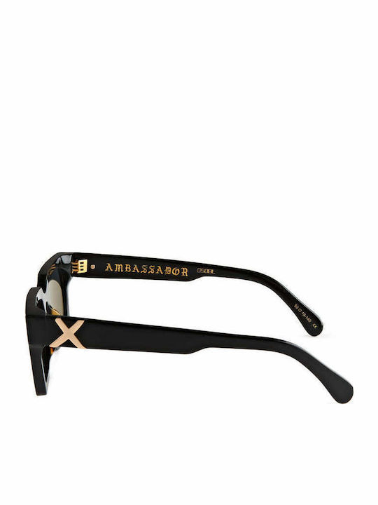 Oscar & Frank Ambassador Unisex Sunglasses with Plastic Frame Gloss Black
