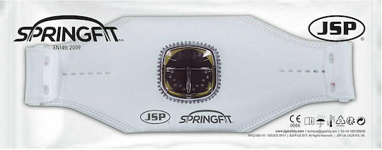 JSP Springfit 425ML Μάσκα Προστασίας FFP2 με Βαλβίδα σε Λευκό χρώμα 10τμχ