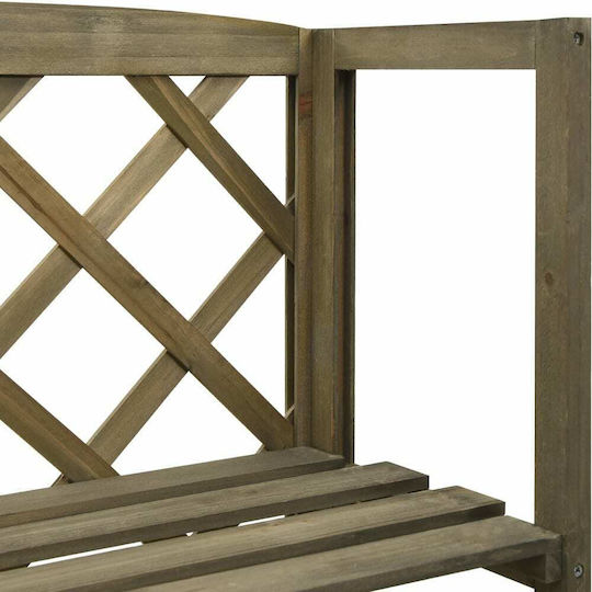 vidaXL Pflanzenständer Holz Grau mit Gitter 55cmx30cmx140cmcm.
