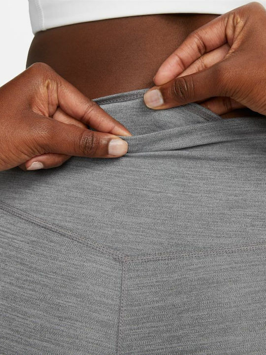 Dri-Fit One Yoga Γυναικείο Cropped Κολάν Γκρι