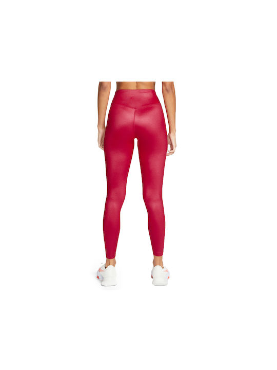Nike Dri-Fit One Yoga Colanti de femei Lung Colanti Talie inalta Fuchsia