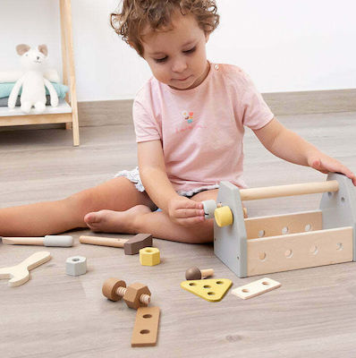 Kiokids Kids Tool Εργαλειοθήκη made of Wood for 3+ Years Old 13 cm.