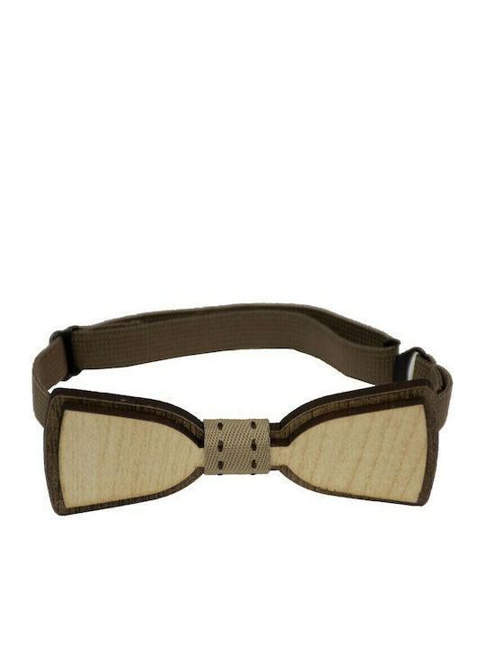 Papillon Kids Kinderfliegen Hölzernes Papillon Beige