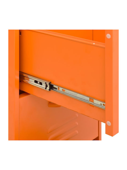 Office Storage Metal Drawer Orange L42.5xW35xH101.5cm