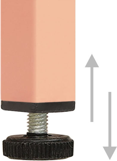 Metallische Büroaufbewahrungsschublade Rosa 42,5x35x101,5cm
