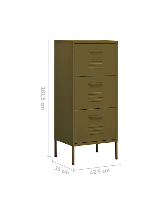 Office Storage Metal Drawer Ladi L42.5xW35xH101.5cm