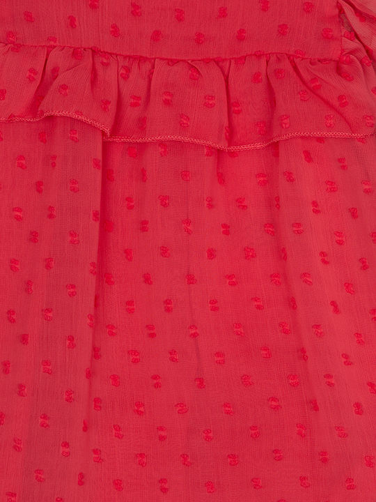 Kinderkleid Ärmellos Set aus 2 Mit Slip Rot