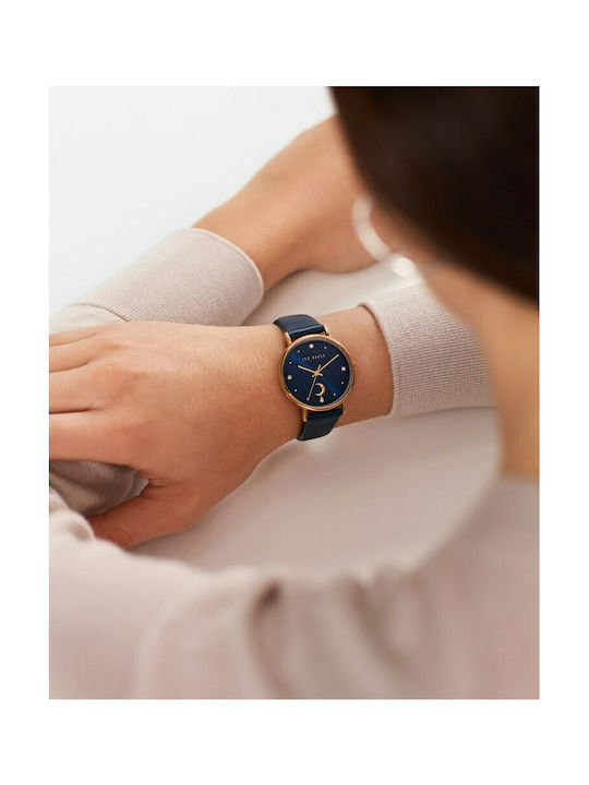 Ted Baker Twylit Watch with Blue Leather Strap