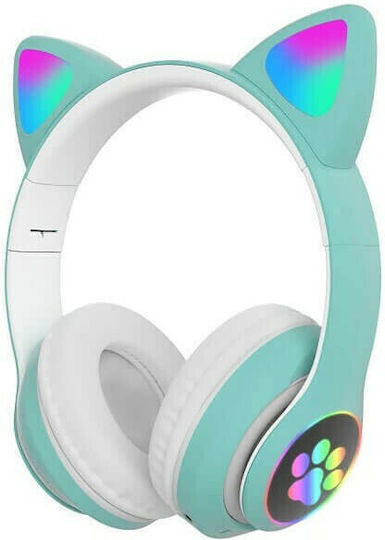 Cat P33M Wireless / Wired On Ear Headphones with 10 hours of Operation Light Blue