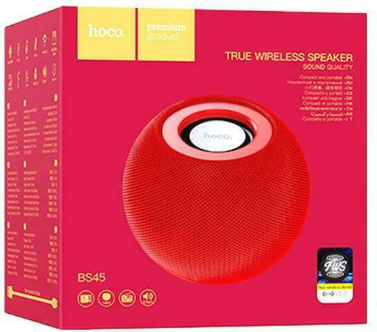 Hoco Ηχείο Bluetooth 5W με Ραδιόφωνο και Διάρκεια Μπαταρίας έως 6 ώρες Κόκκινο BS45