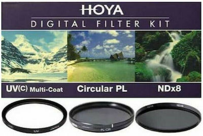 Hoya Introduction Set Digital Filter Σετ Φίλτρων CPL / ND / UV Διαμέτρου 82mm για Φωτογραφικούς Φακούς