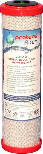 Proteas Filter Countertop and Under Sink Water Filter Replacement made of Activated Carbon 10" 0.5 μm